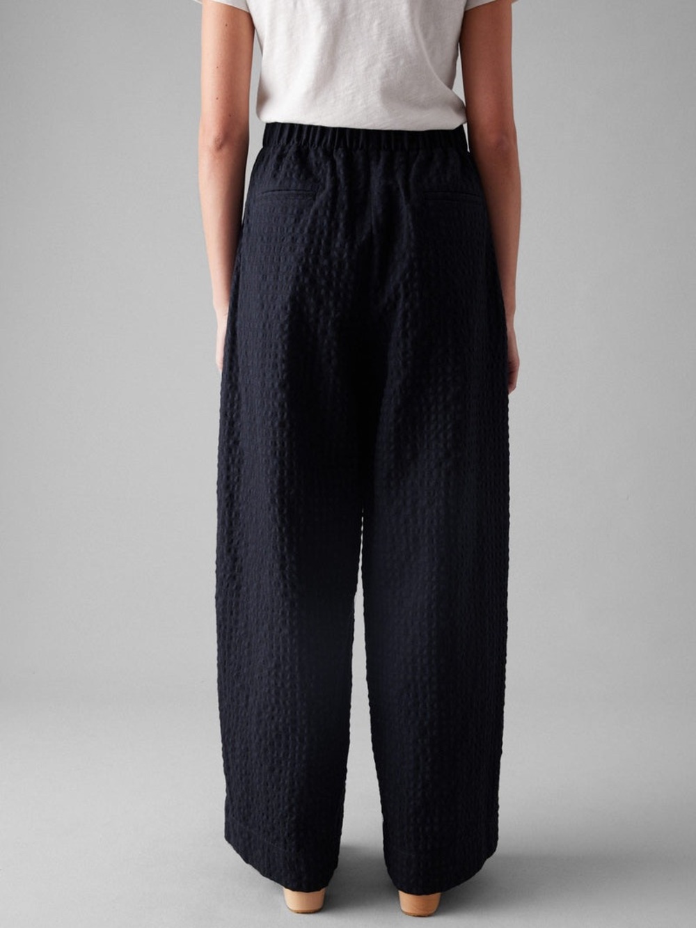 Toast Corinne Herringbone Wide Leg Trouser Pants Wool Cotton Size 6 NWT - Picture 4 of 10